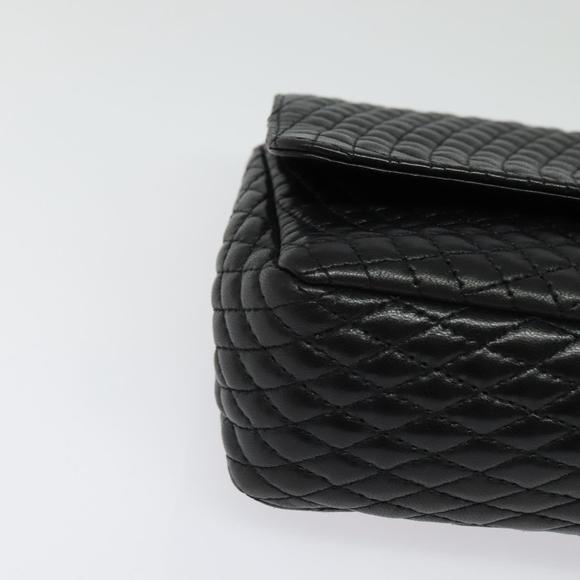 BALLY Chain Shoulder Bag Leather Black Gold Auth 141002 - Picture 14 of 16